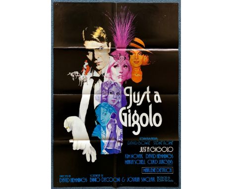 JUST A GIGOLO (1978) - British One Sheet film poster - DAVID BOWIE - Tom Chantrell artwork - (27" x 40" - 68.5 x 101.5 cm) - 