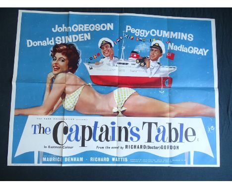 THE CAPTAIN'S TABLE (1959) - UK Quad Film Poster (30" x 40" - 76 x 101.5 cm) Fine minus, folded