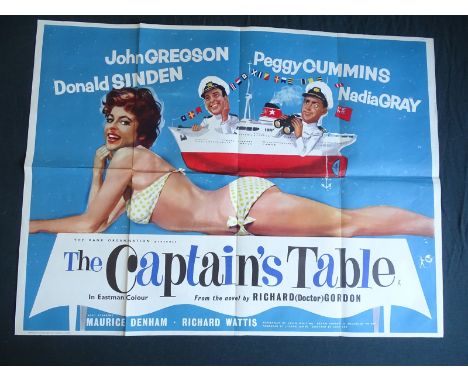 THE CAPTAIN'S TABLE (1959) - UK Quad Film Poster (30" x 40" - 76 x 101.5 cm) Fine minus, folded