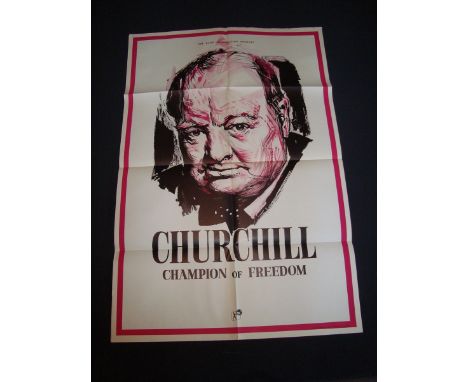 CHURCHILL CHAMPION OF FREEDOM (1965) - UK / International One Sheet Movie Poster (27" x 41" - 68.5 x 104 cm) - Very Fine plus