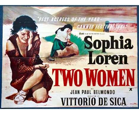TWO WOMEN (1961 - First UK Release) - British UK Quad film poster - SOPHIA LOREN - (30" x 40" - 76 x 101.5 cm) - Folded (as i