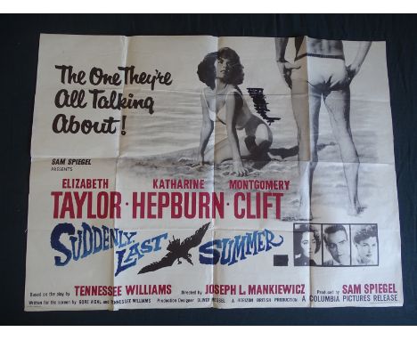 JOB LOT OF 6 X UK QUAD FILM POSTERS: SUDDENLY LAST SUMMER (1959); WHEN YOU COME HOME (1947); BOY TROUBLE (1939); PT 109 (1963