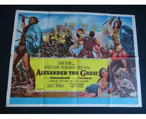 ALEXANDER THE GREAT (1956) - UK Quad Film Poster (30" x 40" - 76 x 101.5 cm) Very good, folded.