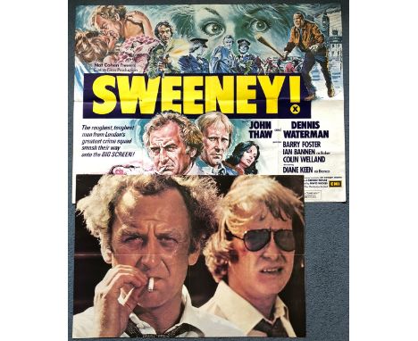 SWEENEY (1976) - Lot x 2 - UK Quad - 30" x 40" (76 x 101.5 cm) - Frank Langford artwork & Souvenir commercial magazine featur