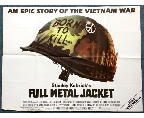FULL METAL JACKET (1987) - British UK Quad film poster - Philip Castle design & artwork for this STANLEY KUBRICK movie - (30"
