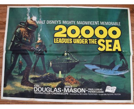 20,000 LEAGUES UNDER THE SEA (1969 release) - UK Quad Film Poster (30" x 40" - 76 x 101.5 cm) - Very Fine plus - Folded (as i