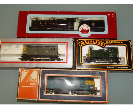 OO GAUGE MODEL RAILWAYS GROUP OF LOCOMOTIVES BY MAINLINE, LIMA AND DAPOL - to include 'County of Merioneth' and Class 03, 08 
