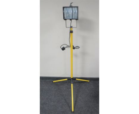 An electric site light on stand 
