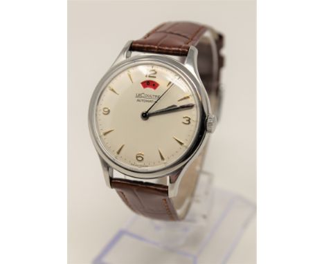 A good gent's 1950s gentlemen's Jaeger-LeCoultre Automatic wristwatch with power reserve indication, the silvered dial with A