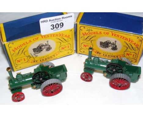 Models of Yesteryear No.1 Traction Engine and one other