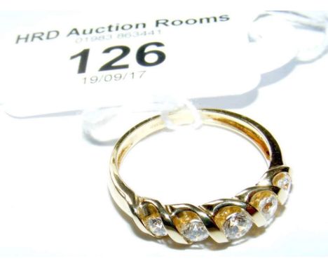 A 9ct gold cubic zirconia ring