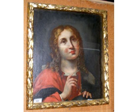 An early oil on canvas portrait - 45cm x 37cm