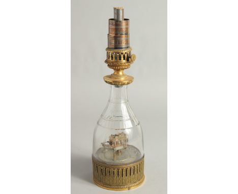 A RARE CASTLE MERCURY LAMP in the form of a decanter.