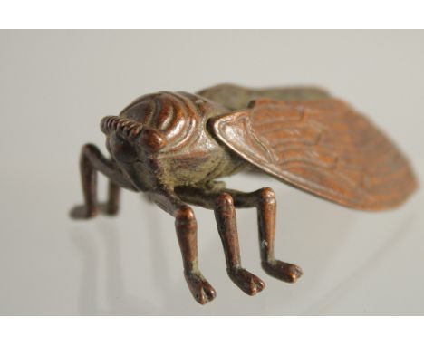 A JAPANESE BRONZE FLY. 2ins long.