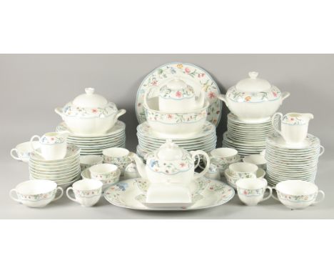 A LARGE VILLEROY &amp; BOCH CHATEAU COLLECTION "MARIPOSA" PATTERN DINNER AND TEA SET. Comprising: eleven 10ins diameter plate