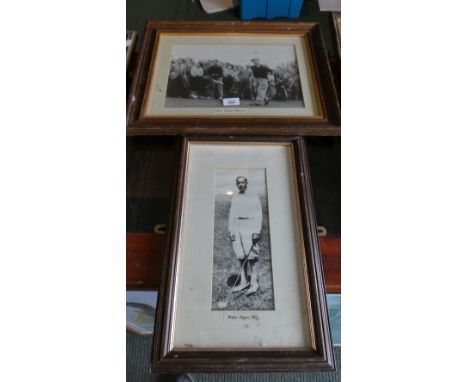 A Vintage Framed Photograph, Glen Eagles Course and a Print of Walter Hagen 1922 