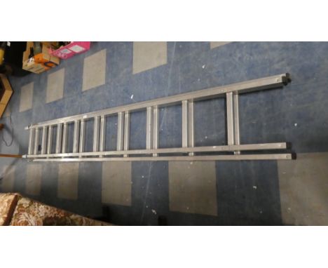 A Youngman Three Metre Extending Aluminium Ladder 