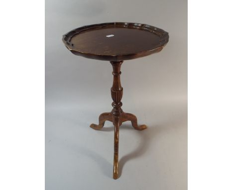 A Walnut Piecrust Top Tripod Wine Table 