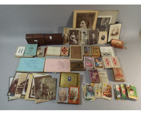A Collection of Vintage Playing Cards, Children's Card Games Etc Photograph and Autograph Book 