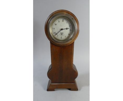 A Vintage Smiths Car Clock Set in Mahogany Surround, 33cm High 