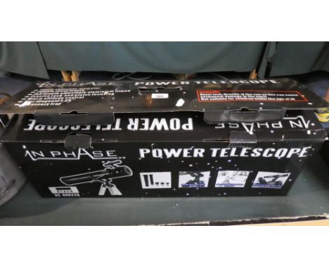 A Boxed Power Telescope on Tripod 