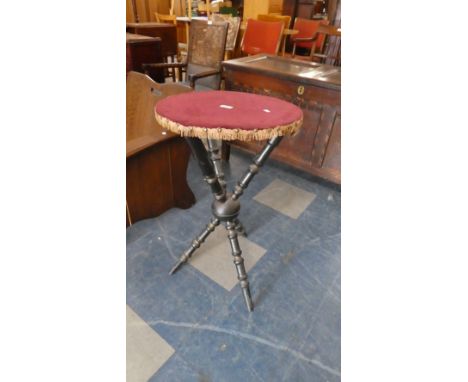 An Ebonised Tripod Gypsy Table with Circular Top, 45cm Diameter 