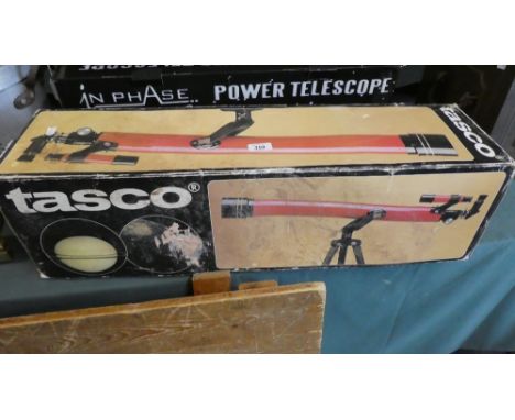 A Cased Tasco Telescope on Tripod in Original Box 