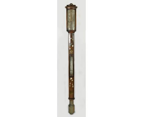 Blakeney & Co., Sunderland, Hull & Glasgow, a Victorian rosewood ships stick barometer, c. 1860, the bowfront case with brass