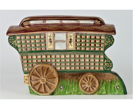 Royal Worcester limited edition figure 'The Reading Caravan at Appleby Fair', No. unnumbered/400,  14 x 21cm 