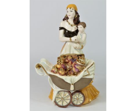 Royal Worcester limited edition figure 'A Precious Purchase from Stowe Fair', No. 201/600, 22cmGood condition with no issues.