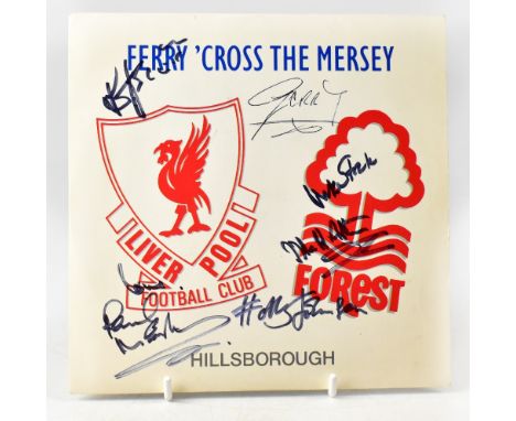 VARIOUS STARS; 'Ferry 'Cross the Mersey', the single released to raise money for the Hillsborough Disaster Fund, the cover be