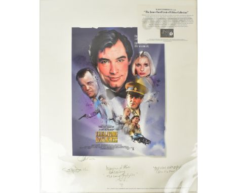 JAMES BOND; a limited-edition lithograph bearing the signatures of Timothy Dalton, Maryam D'Abo and Jeroen Krabbé for 'the Li