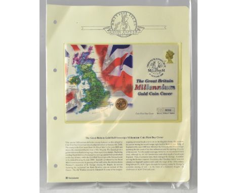 A British Isles coin cover collection 'The Great Britain Millennium Gold Coin Cover', comprising a half gold sovereign dated 