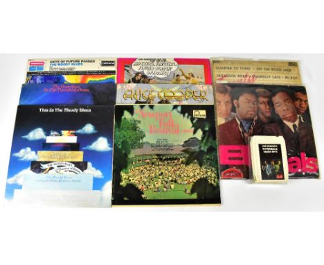 VARIOUS ARTISTS; a collection of 33rpm vinyl LPs from artists including The Moody Blues, Geno Washington and the Ram Jam Band