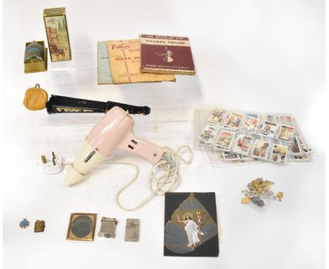 A collectors' lot comprising a mid-20th century Moulinex hairdryer, a boxed Kolnischwasser bottle of eau de cologne, various 