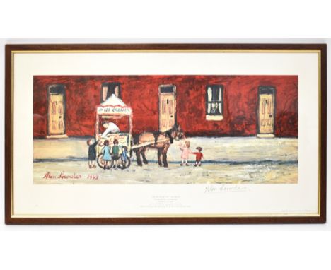 AFTER ALAN LOWNDES (1921-1978); a limited edition print 'The Ice Cream Cart', no.348/500, signed in pencil, printed by Chorle