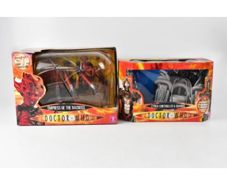 DOCTOR WHO; an Empress of the Racnoss poseable action figure in original box, together with a Doctor Who Cyber Controller and