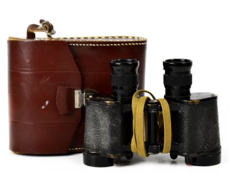 A pair of Taylor-Hobson military binoculars, Bino Prism No.2 Mk.III no.254783, stamped 1943 and with military broad arrow, wi