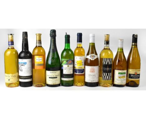 Thirteen bottles of white wine including two Sauternes Marquise de Chasse Sauterne, 1991 Chablis, 1990 Grand Vin de Chablis a