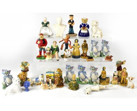 WADE; a large quantity of Whimsies, figures and characters to include boxed Walt Disney figures, model of a Staffordshire dog