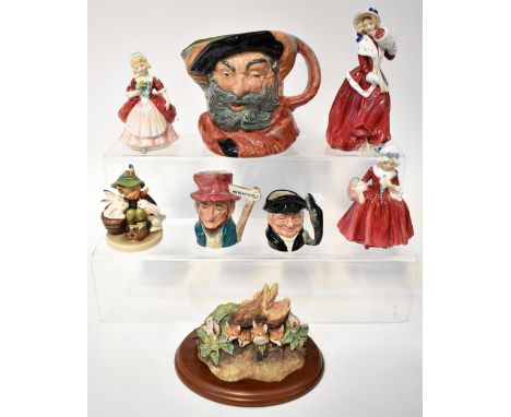 Various modern pottery and porcelain collectibles to include three Royal Doulton figures, HN1955 'Lavinia', HN2107 'Valerie' 