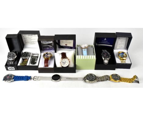 A quantity of mainly gentlemen's wristwatches to include Bradford Exchange collectors' watch commemorating the 50th Anniversa