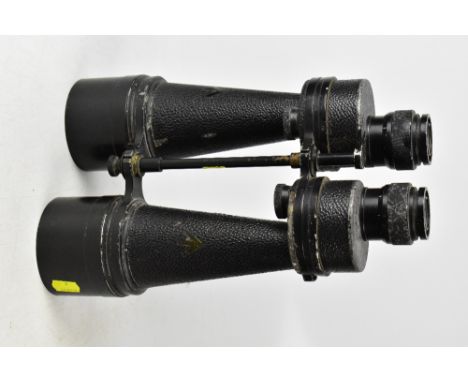 ROSS; a pair of Royal Navy captain's sight large Naval binoculars, stamped for Ross of London, 1938, pattern 2112, Power 10 F