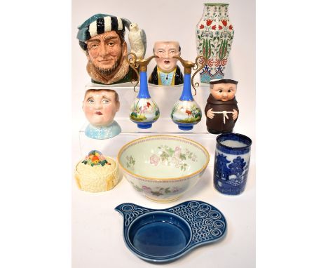 Various items of collectible pottery to include a Clarice Cliff for Newport Pottery 'Celtic Harvest' marmalade pot and cover,