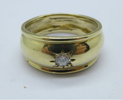 A yellow metal and diamond ring, 5.7g, Q