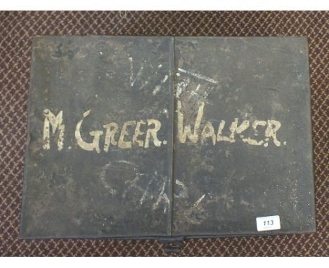 A magic lantern plus an interesting quantity of slides including childrens Primus Junior Lecturer Series, Mickey Mouse Castaw