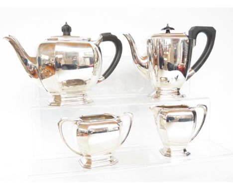 Silver four piece tea set Weight 1776g