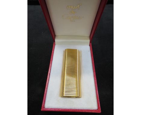 Must De Cartier, Paris. Cased Cartier lighter
