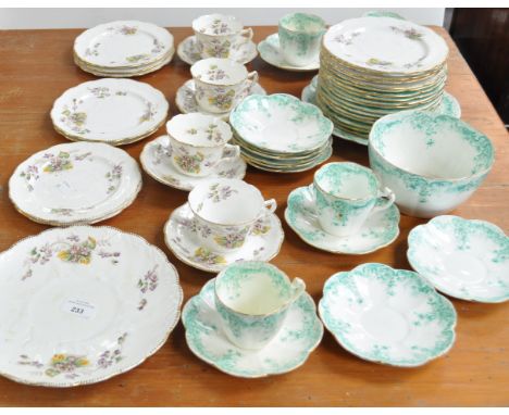 A Foley china tea service, and part service