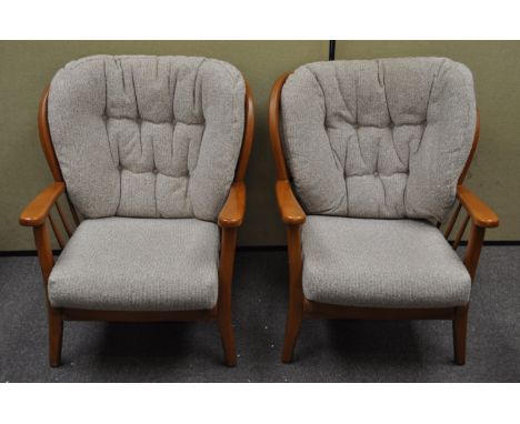 A pair of Ercol style armchairs